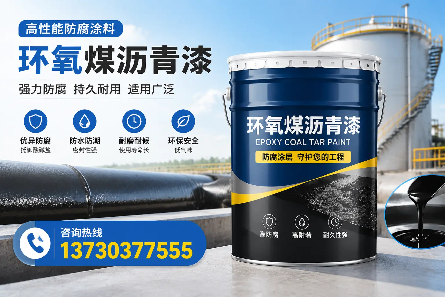 环氧煤沥青漆的耐久性分析，适合孟津的使用场景